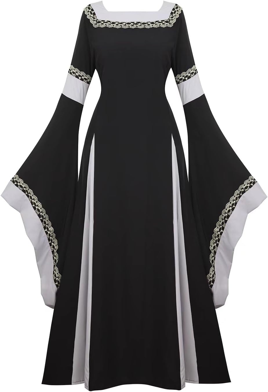 Medieval Dress Long Renaissance Costume Gown Irish Over Deluxe Victorian Vintage Cosplay Women