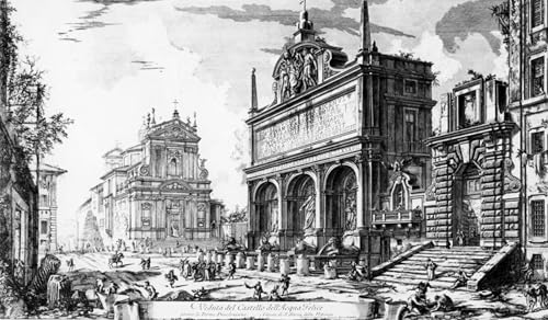 Lienzo Fontana dell'Acqua Felice Piranesi para salones de estilo clásico