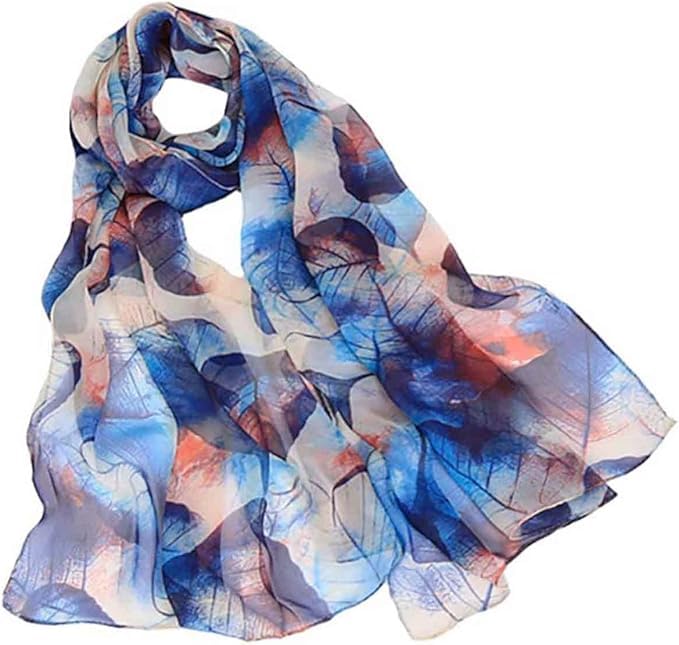 Chinnon Fabric Scarf 1.5m | Small Width Frill Ends | Lightweight Dupatta | Assorted Colors & Prints | Pack of 1
