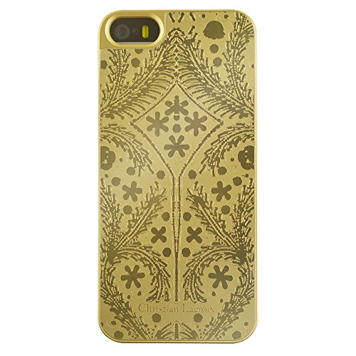 Coque métallisée - Christian Lacroix - IPhone SE / 5 / 5S - Coque Dorée avec motifs Paséo