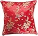Fine Asianliving Funda de Cojín Chino Dragón Rojo 40x40cm Sin Relleno