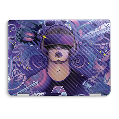 Image of MightySkins Carbon Fiber Skin Compatible with HP Spectre x360 14 inch (2022) Full Wrap Kit - VR Dream | Protective, Durable Textured Carbon Fiber Finish | Easy to Apply | Made in The USA