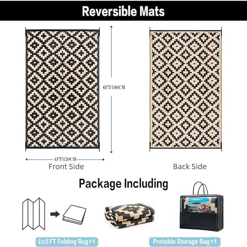 Tapis d'extérieur lavable rectangulaire pour jardin balcon et terrasse - 8