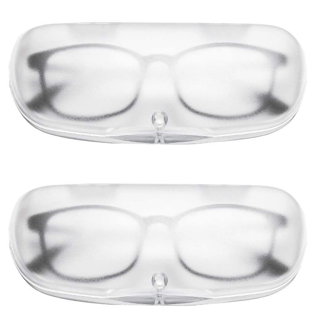 Glasses Case, Spectacle Case Box Magnetic Closure, Plastic Translucent Eyeglass Case, Large Glasses Case Concise, Protector Eyeglasses