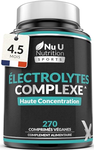 Complexe d'Électrolytes - 270 Comprimés Véganes Sans Arôme, avec Sodium, Potassium, Magnésium & Phosphate de Calcium - Convient aux Régimes Carnivore & Paléo - Fabriqué en Europe - Xellerate Nutrition