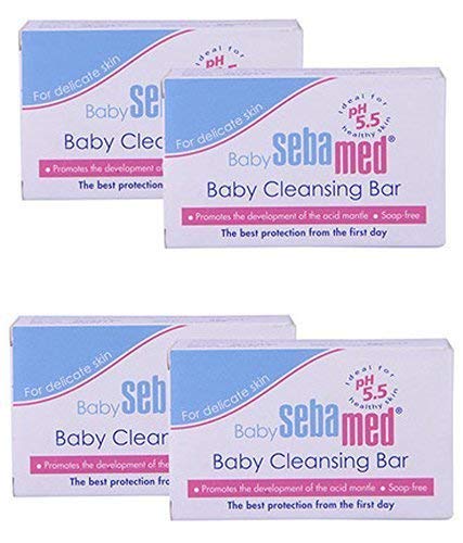 CHEESY CHEEKS Sebamed Baby Cleansing Soap (100 g) - Pack of 4