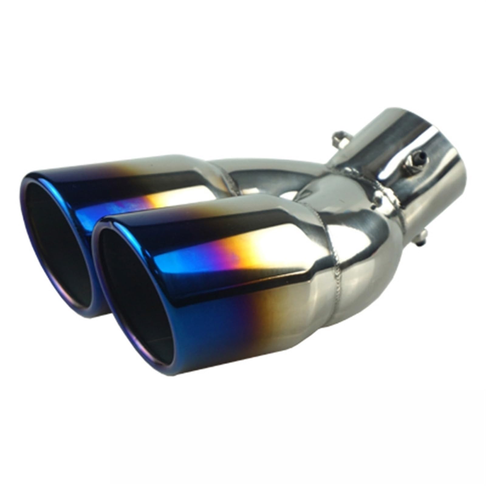 CLOXKS Cubierta Tubo Escape Automóvil Silenciador De Tubo De Escape De Coche De Acero Inoxidable Tubo Trasero Accesorios De Ajuste De Tubo De Escape Doble Silenciador Punta (Tamaño : BK-C)