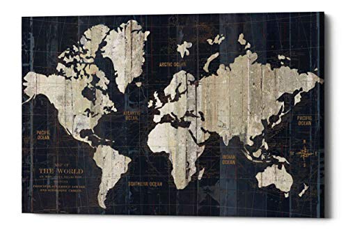 Epic Graffiti 'Old World Map' by Wild Apple Portfolio, Canvas Wall Art, 40