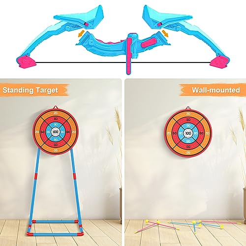 Polkoliye NO. 8010 2 Pack Of Kids Bow And Arrow Set, Light Up Archery Toy Set thumb #6