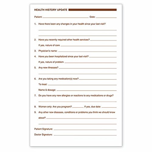 Health History Update Forms (250)