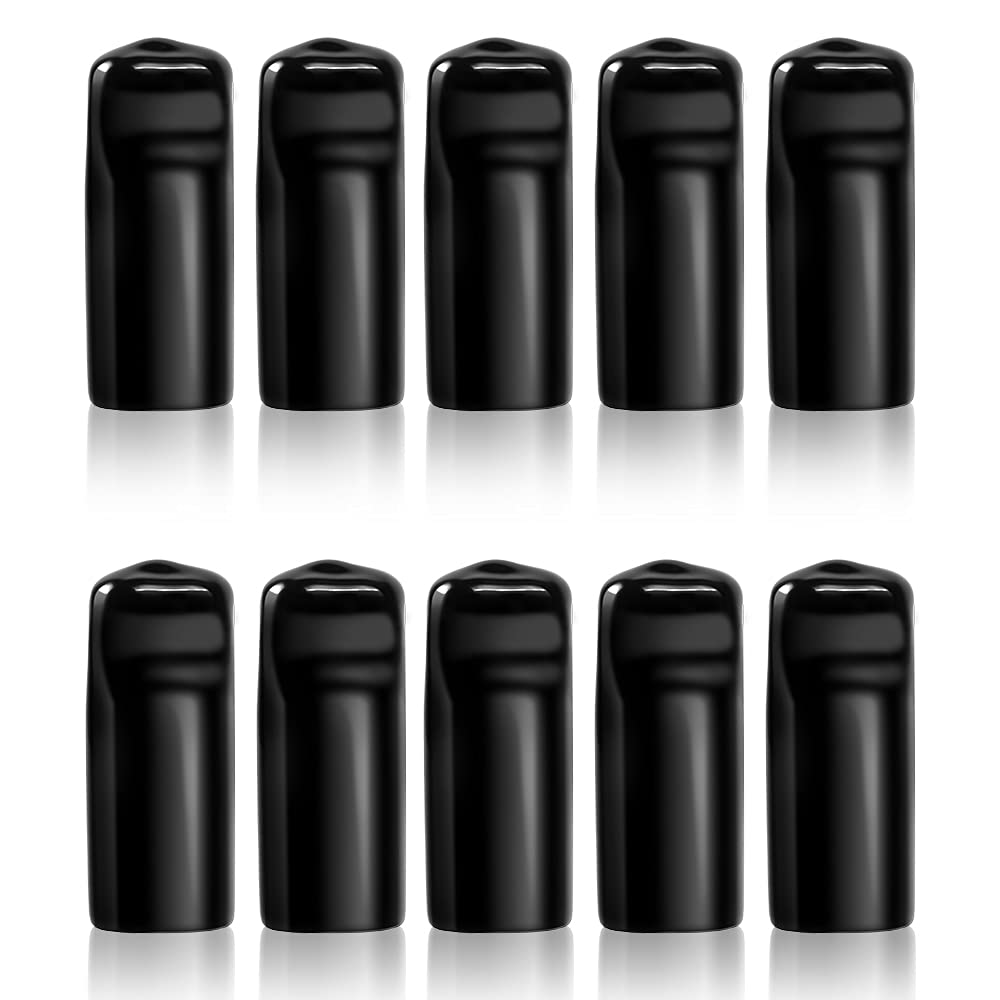 Beer Tap Cover for Draft Beer Faucet Soother Beer Faucet Clean Cover Beer Tap Cap Rubber Beer Faucet Cap for Standard American Beer Tap Soother Beer Faucet Covers - Black，10 PCS
