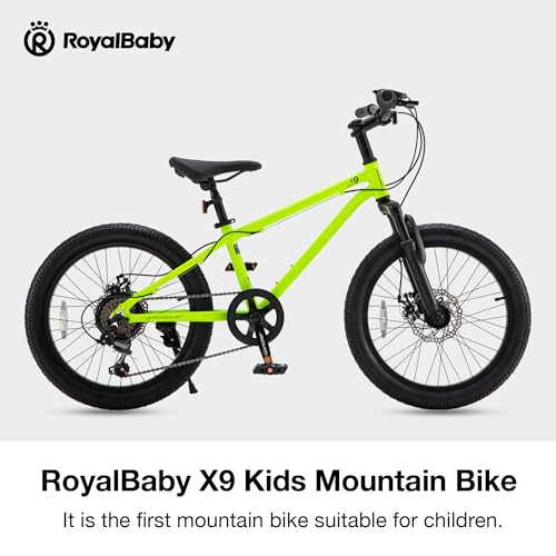 Image of RoyalBaby Kids Mountain Bike for Boys and Girls, Ultra-Light Aluminum 20-26 Inch Wheel Bicycle for 6-14 Years Old Children, 7 /21-Speeds Drivetrain