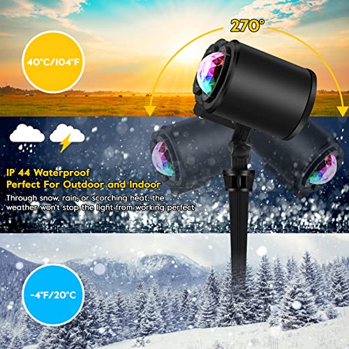Christmas Projector Lights Outdoor, Ocean Wave Waterproof Holiday Projector Lights, 12 Slides & 10 Colors Halloween Lights Projector With Remote For Thanksgiving Birthday Party Decorations #TOP2