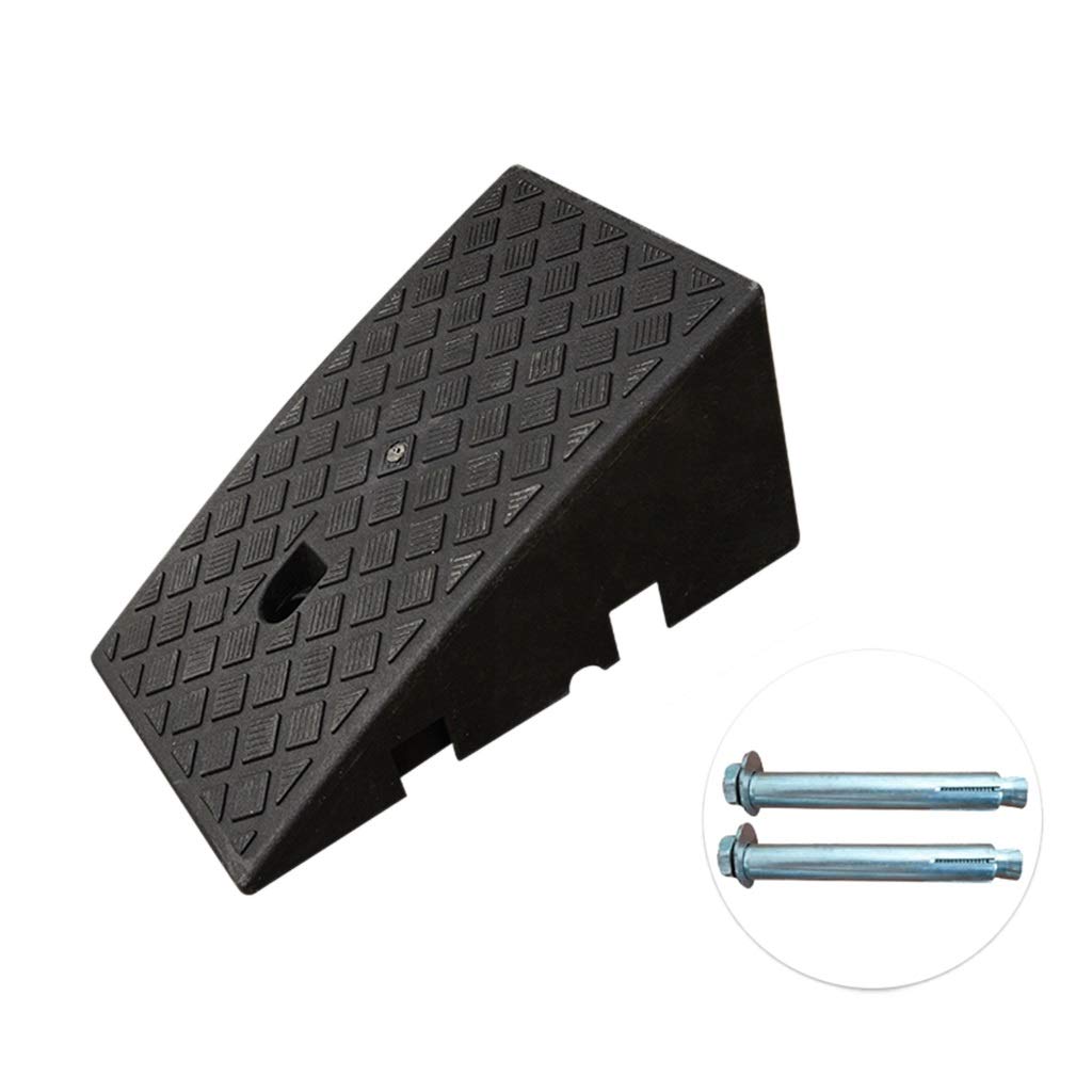 car ramps,Curb Ramps,Ramps Plastic Motorcycle Ramps,Non-Slip Surface Ramps 2 Colors Triangle Ramps Can Be Fixed to The Ground Size 25 * 40 * 19CM Ramps pad