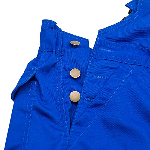 TOPTIE 8.5 Oz Men's Big and Tall Bib Overall with Tool Pockets-Black-L