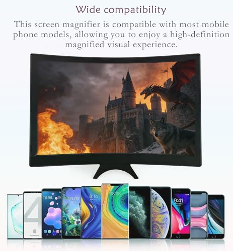 Lupa de pantalla de 12 pulgadas para celular que reduce la fatiga visual 5