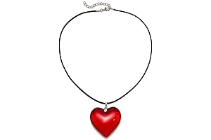 Chunky Glass Puffy Heart Necklace: A Timeless Token of Affection