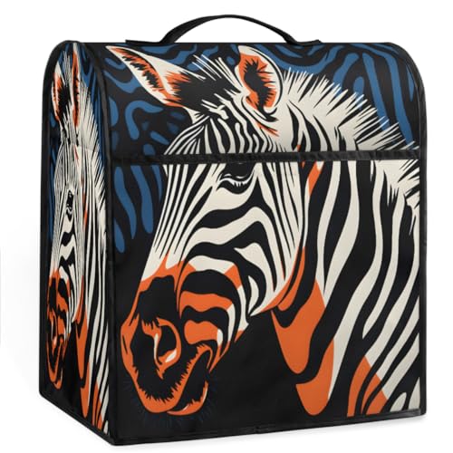 Coffee Maker Cover Zebra Abstract Kitchen Appliance Covers Small Appliance Covers Blender Cover Juicer Cover Dust Covers for Kitchen Appliances with Top Handle and Pockets,Washable,C438
