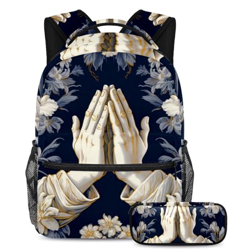 Cartable enfants ensemble de 2 pièces grand sac à dos et trousse scolaires garçon fille multicolore