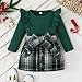 ChuYuKu Toddler Girl Clothes Fall Winter 2Pcs Baby Girl Outfits Sweater Skirt Set Belt Plaid Dress for Girls Fashion