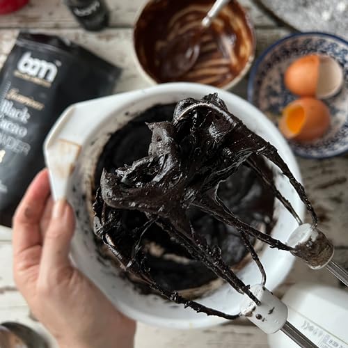 BAM Luxuriöses Kakaopulver, 100% Back-Kakao, intensive Cocoa Powder Farbe für Brot und Desserts (Schwarzes Kakaopulver, 200 g)