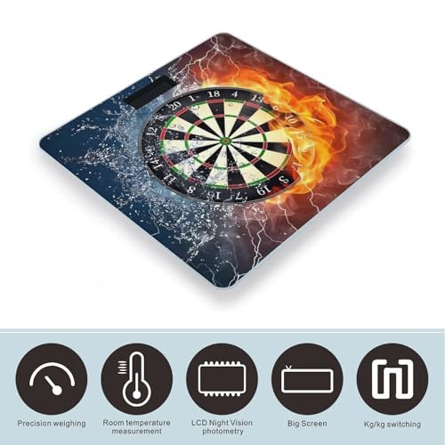 Báscula digital para baño con vidrio templado y pantalla LCD miniatura 3