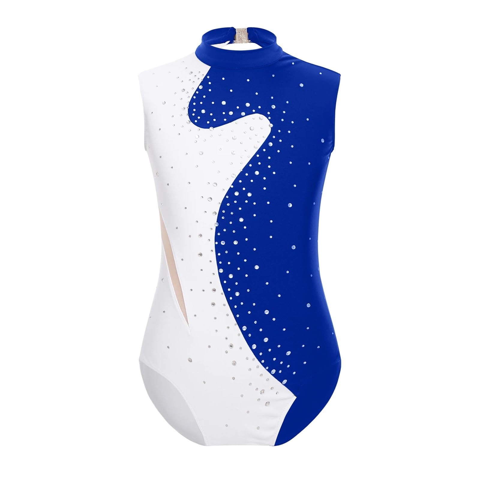 Justocorp De Gym Fille Combinaison de gymnastique rythmique for enfants for filles et adolescentes, justaucorps de danse de ballet, combinaisons de patinage sans manches avec strass brillants for enfa