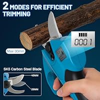 Akku Astschere Elektrische Gartenschere, 30mm Schnittdurchmesser, 21V 1500mAh mit Ladegerät, Bürstenloser Motor Bypass Baumschere Kompatibel mit Makita Akku, Geschenke für Männer Zweige Sträucher – Ansicht 3