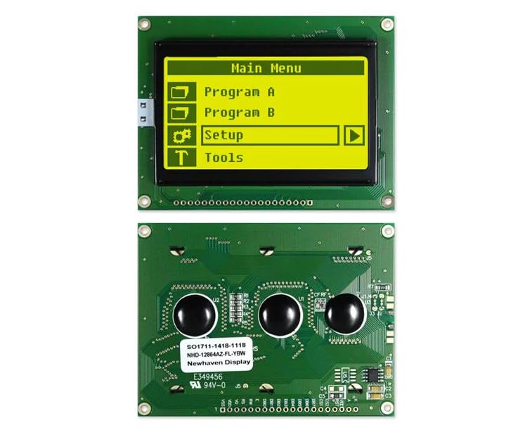 NHD-12864AZ-FL-YBW, LCD Graphic Display Modules & Accessories 128 x 64 STN-Y/G 93.0 x 70.0