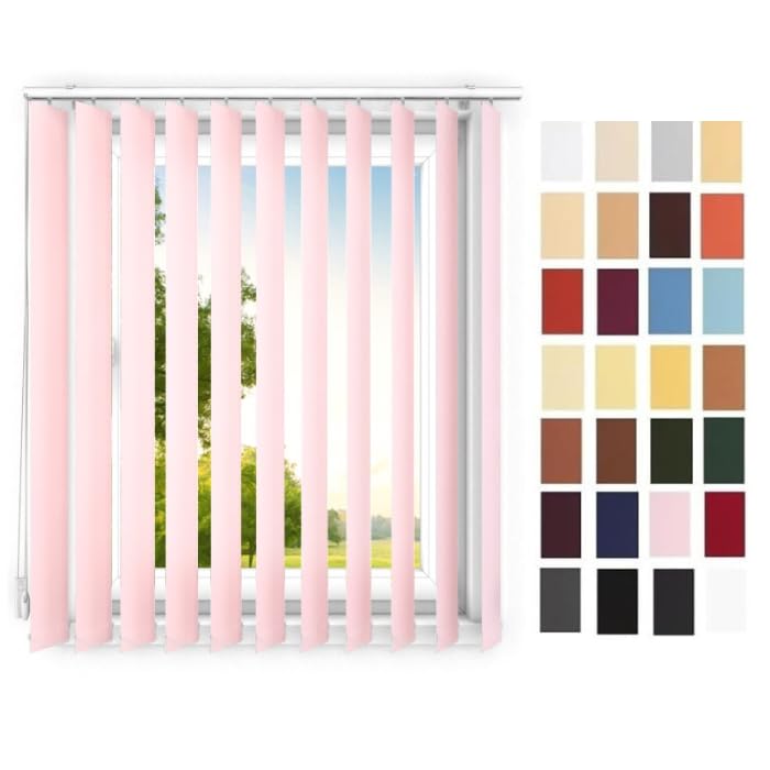 time4blinds - Store à lamelles - Store Vertical - Largeur 500 à 3000 mm Longueur 1000 à 4000 mm - Store Vertical Installation Verticale Rideau Coulissant -...