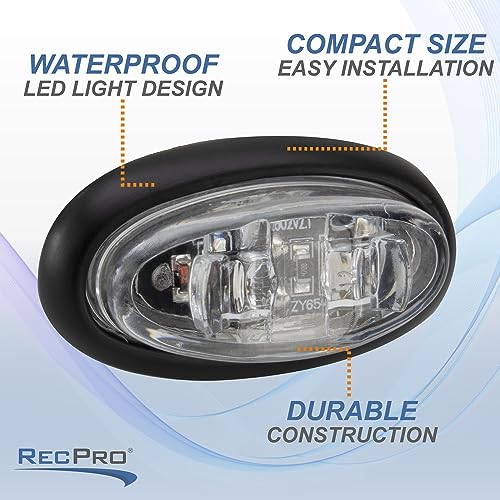 Lámpara LED Mini Oval 2" x 3/4" para trailer, 10 unidades miniatura 4