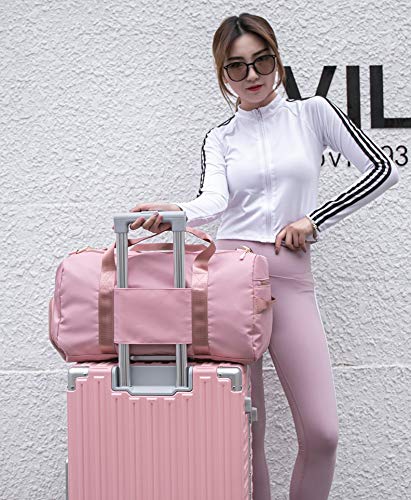 Elonglin Duffel Bag sporttas met schoenenvak, gedeeld, reistas, waterdicht, grote capaciteit, fitnessstudio, zwembad, fitness, vakantie, schoudertas, handtas voor unisex en volwassenen, Donkergrijs, 20-35L, waterdichte tas - Image 7