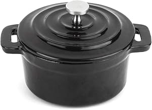 Magefesa Ferro – Mini Black Pot 10 cm, Cast Iron, Optimum Retention, Heat Distribution, Special Induction, Oven Safe, PFOA and PTFE Free