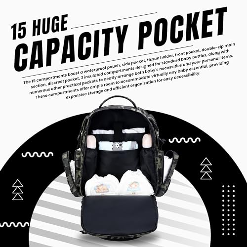 Ldvine Diaper Bag Backpack | Multifunction Dad Diaper Bag |Travel Diaper Bag For Baby Boy & Girl | Mens Diaper Changing Bags  thumb #3