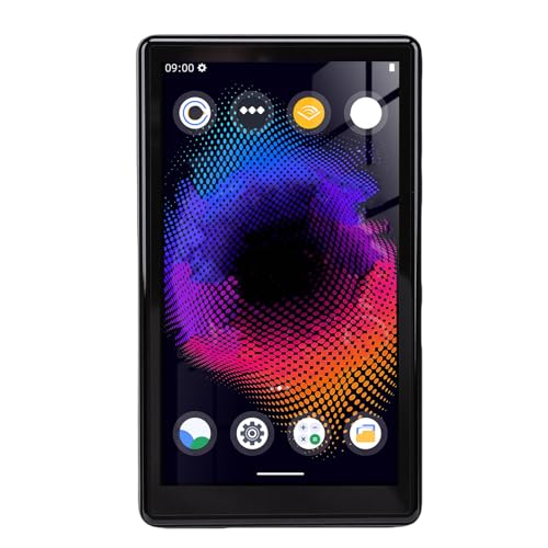 Asixxsix Reproductor MP3, Reproductor de música con Bluetooth, WiFi, Pantalla táctil de 5 Pulgadas, Hi-Fi, 192 GB de Almacenamiento, Altavoz Integrado, Compatible con Spotify, MP4 (Black)