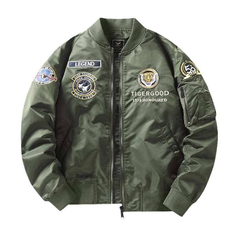 Aoleaky Autumn/Winter Bomber Jacket Sukajan Embroidery,Japanese Baseball Pilot Coat