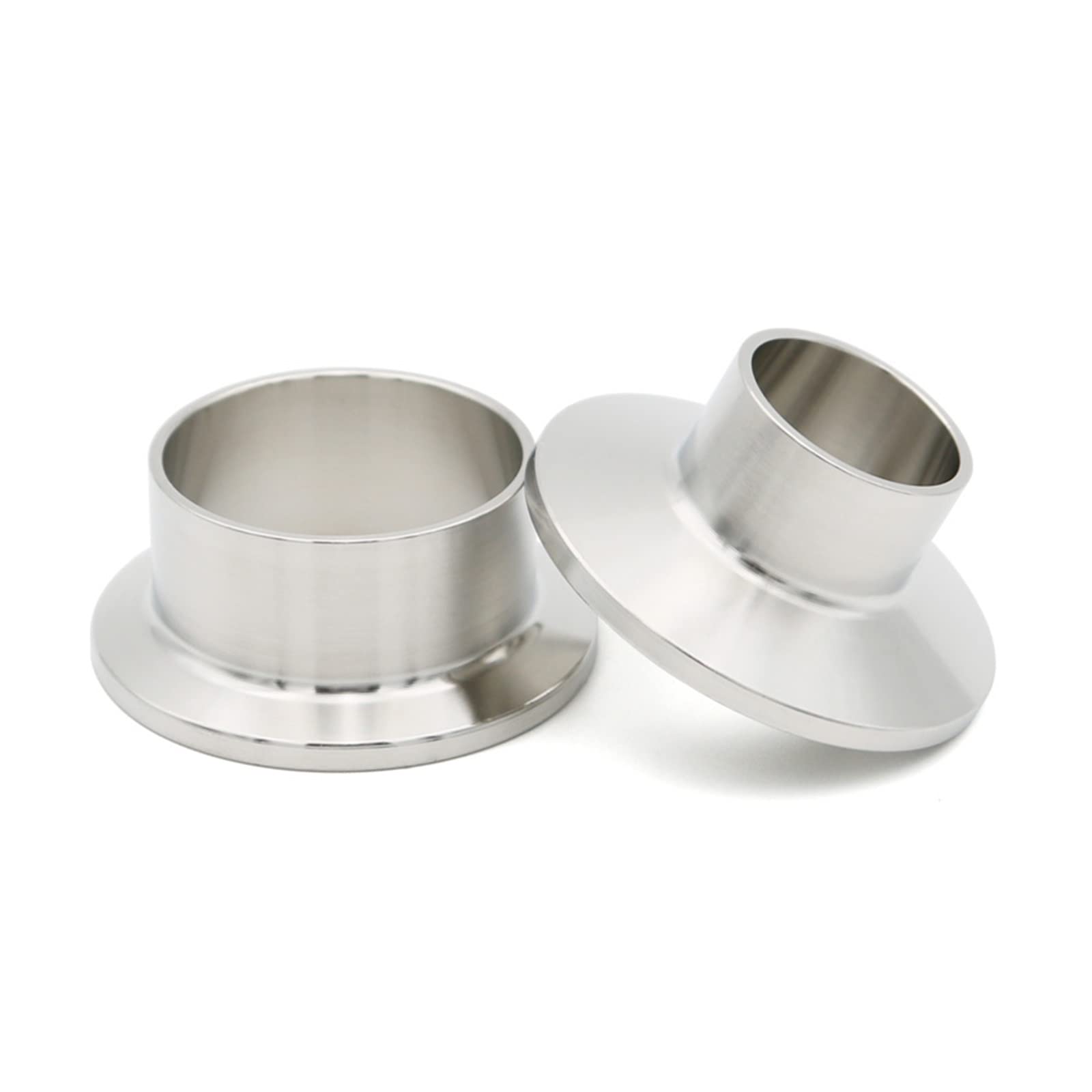 YALLS 12,7 19 25 38 108mm 0,5 "0,75" 1 "2" 3 "4" SS304 Accesorios de tubería Sanitaria de Acero Inoxidable virola de Soldadura Tri Abrazadera Brida casera (Size : 108mm Ferrule119)
