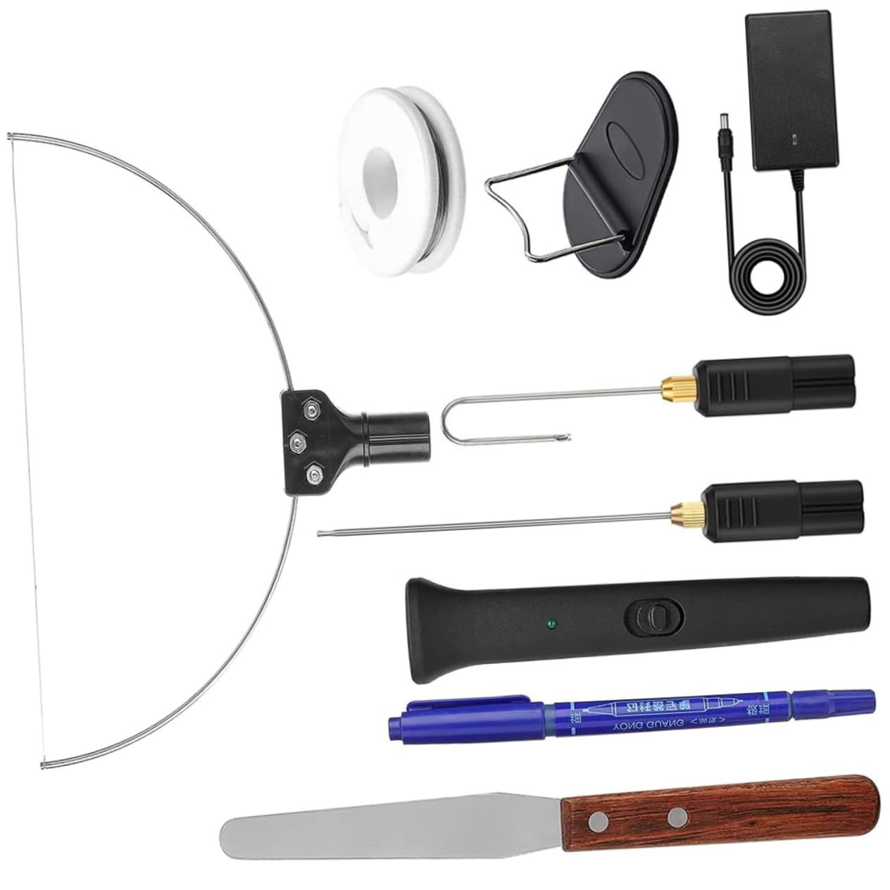 DOITOOL Kit de Cortadora de Espuma Eléctrica Cabezal de Acero Inoxidable Alambre Caliente de Alta Precisión, Herramienta de Corte Artesanal para Bloques de Espuma