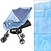Baby Pushchair Net Cover Soft Mesh Buggy Cover for Strollers Universal Fit Portable Safety Net (Blue)