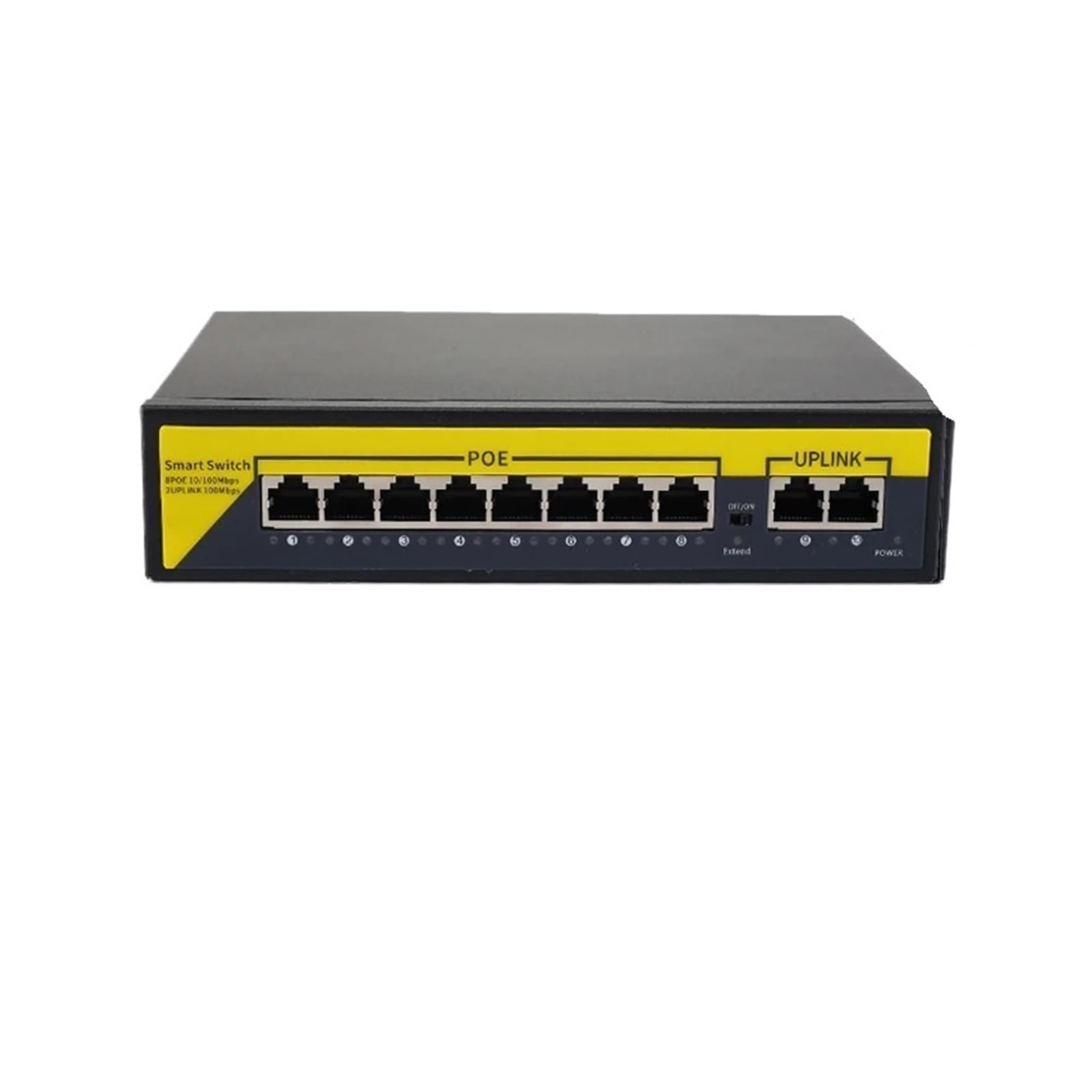 Commutateur POE 48V 100Mbps WiFi commutateur IP Intelligent 4/8 Ports POE Standard commutateur d'injecteur RJ45 (Color : 8Port)