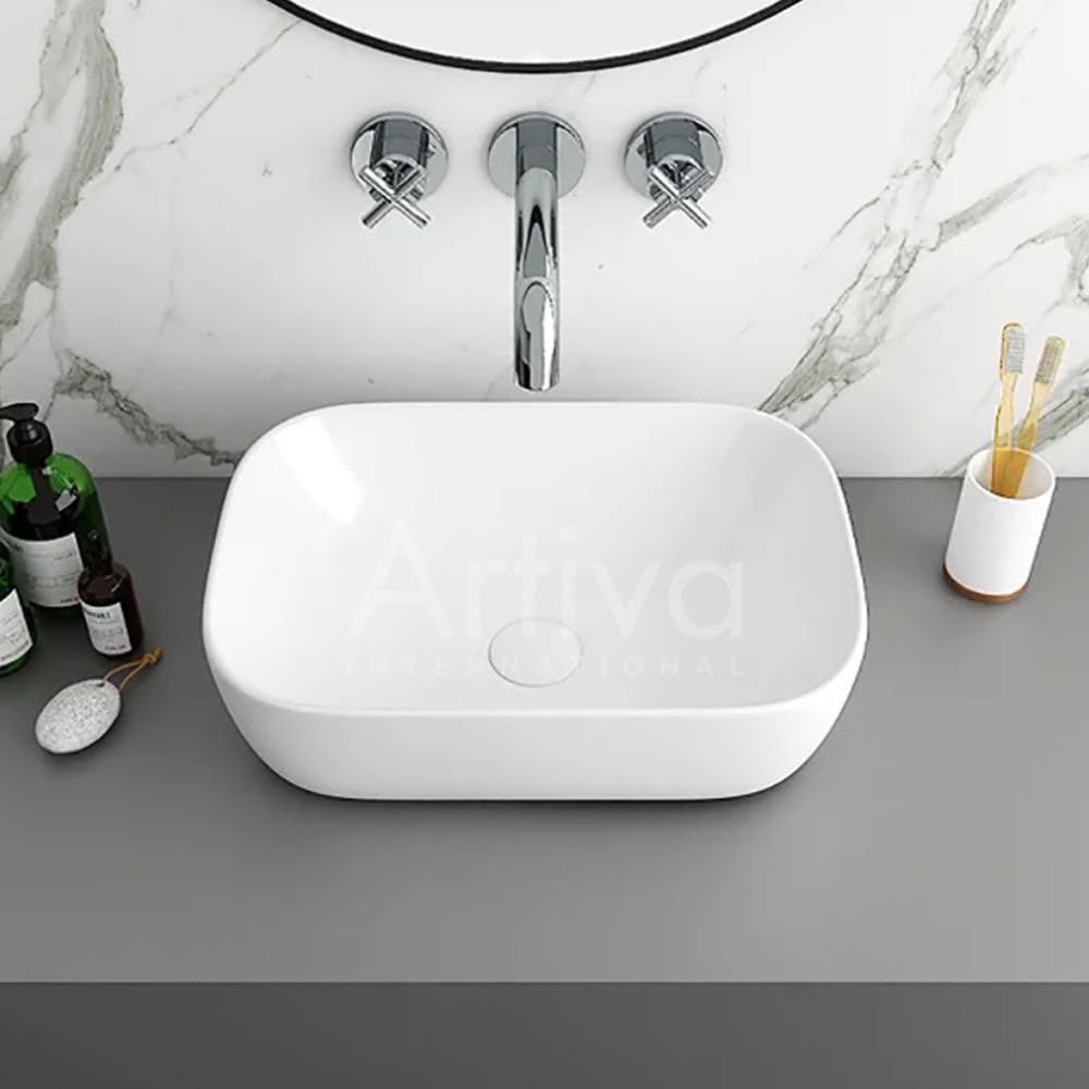 See full amazon price history chart for Artiva Crystal White Table Top Wash Basin For Bathroom (10"x14") | Ceramic Sink For Cabinet | Oval Shape | Glossy Finish Artiva Crystal White Table Top Wash Basin For Bathroom (10"x14") | Ceramic Sink For Cabinet | Oval Shape | Glossy Finish (B0DC6WRG6B) Amazon Price History, Amazon Price Tracker