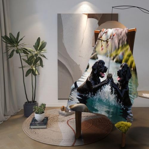 Podwójny koc polarowy 240 x 260 zwierząt dla psów, XXL super miękki koc 240 x 260 cm | Wielofunkcyjny jako narzuta na łóżko lub koc do salonu, ciepły i lekki, ochrona przed zimnem B185