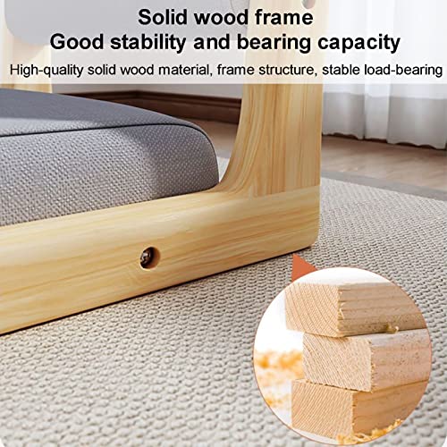 Silla plegable de meditación, con respaldo, sofá tatami japonés portátil para sala de estar, balcón y ventanal, asiento de madera sin patas