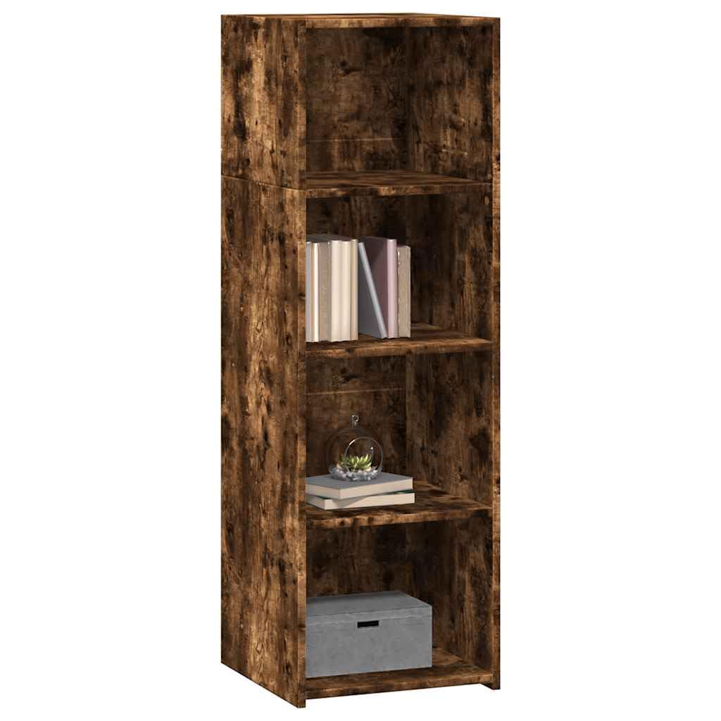 Smoked Oak Engineered Wood Slim Highboard, 40x41x124 cm | Provides compact vertical storage for living rooms, hallways, and entryways.