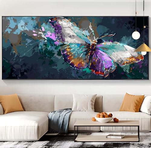 Diamond Painting Papillon 60x130cm : Kit Broderie Diamant Complet
