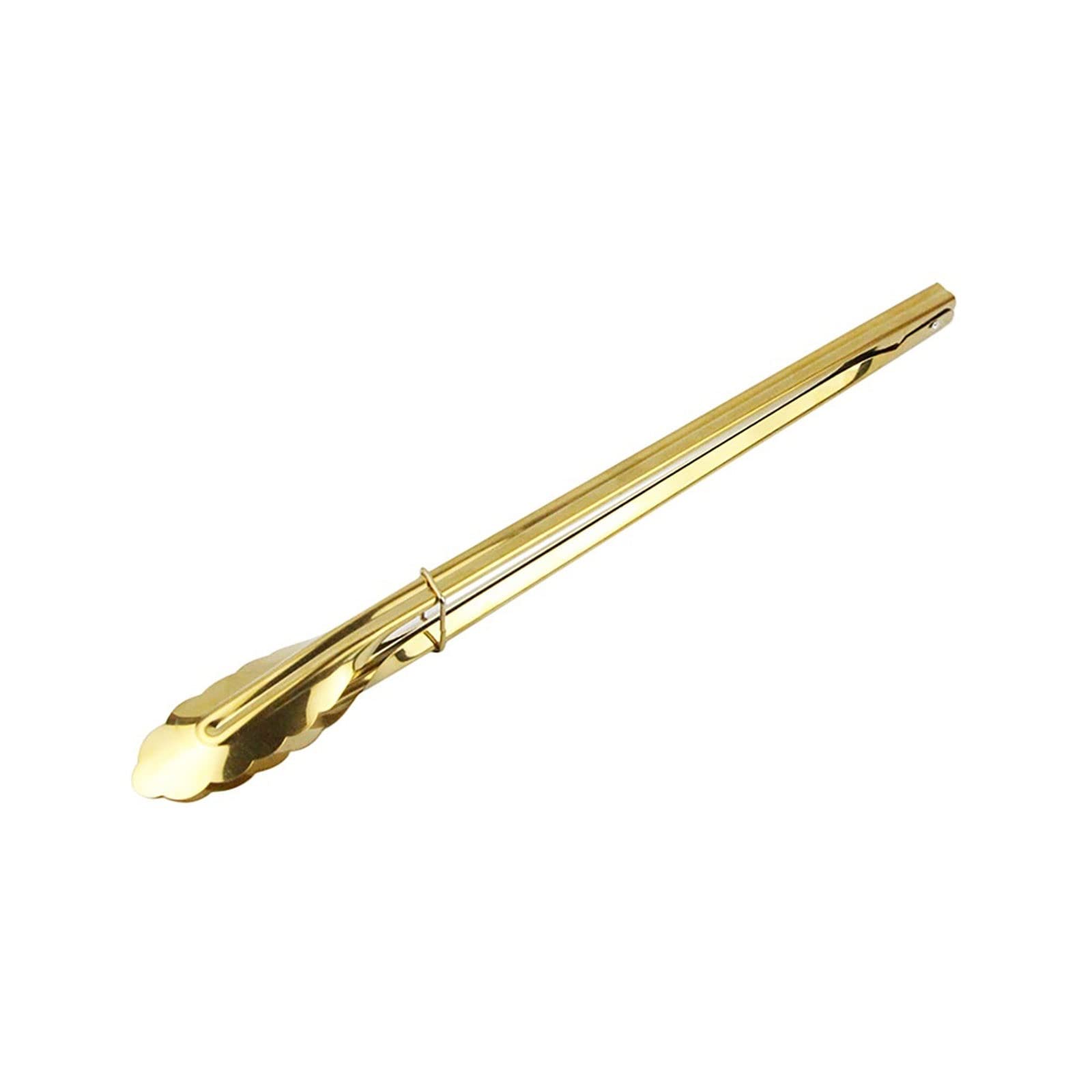 MRKU Mini Pinzas para Servir, de Acero Inoxidable 430, para cocinar azúcar, Doradas, para Barbacoa, Pan, Fiestas, cafeterías y Bares.