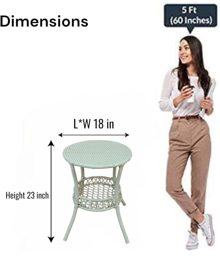 Image of India 3 Piece Outdoor Indoor All Weather Wicker Patio Furniture Set 2 Wicker Rattan Chairs and Table for Balcony Garden Patio Porch Poolside Backyard Furniture (Honey + Yellow Pillow)
