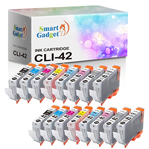 16 Pack Smart Gadget Compatible CLI42 Ink Cartridge for CLI42 CLI-42 CLI 42 | Use with PIXMA Pro-100 Pro-100S Pro 100 Printers [2x8 Color Pack]