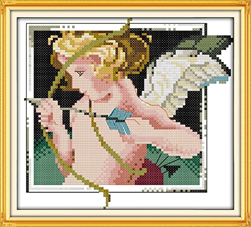 Point de croix pré-imprimé kit motif enfants arc flèche cadeau Noël idéal