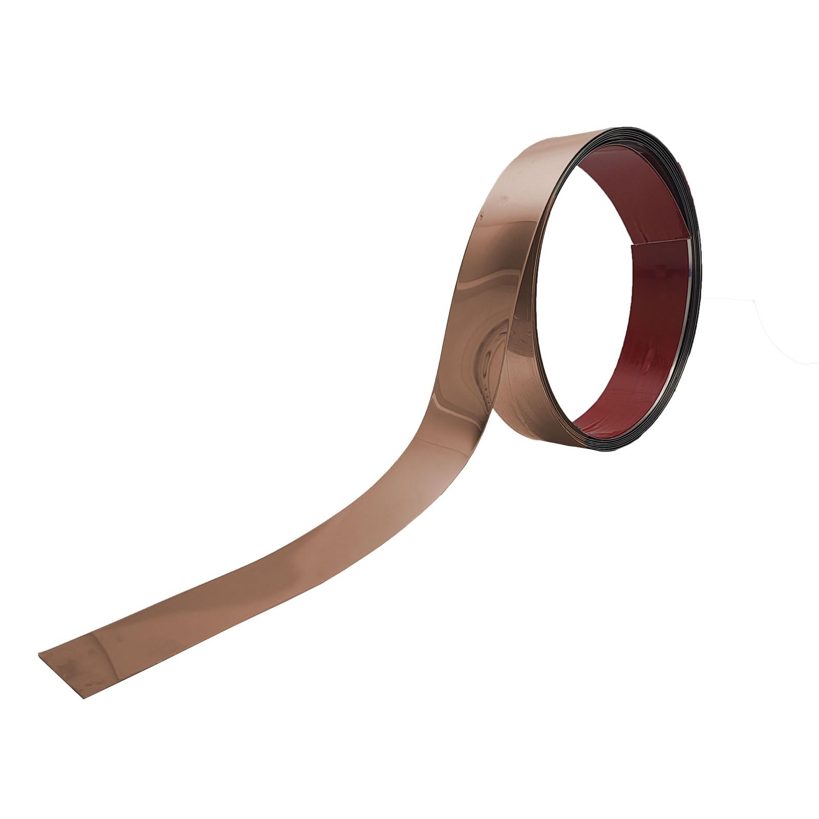 Self Adhesive Metalized Molding Trim Mirror Like Molding & Wall Trim, Metallic Wall Decal, Flexible Wall Trim Molding for Mirror Frame, Wall, Fireplace and Home DIY Decoration, Rose gold ( Size : 5cmx